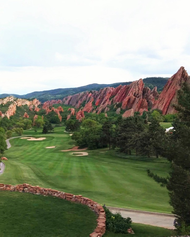 Arrowhead Golf Club red rock fairway, Colorado